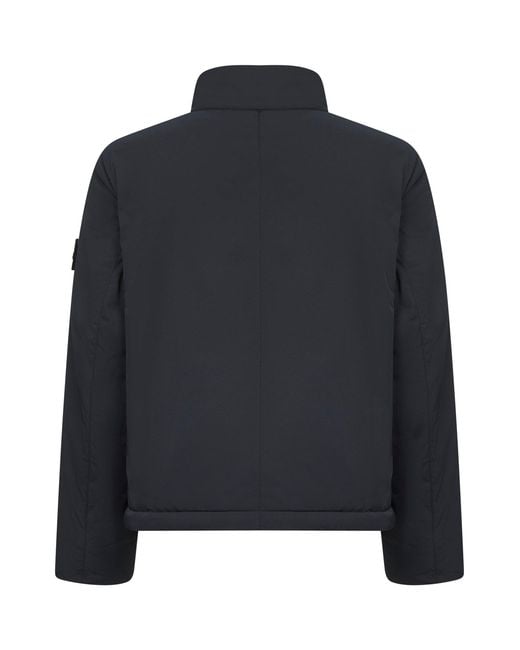 Stone Island Black Micro Twill Padded Jacket for men