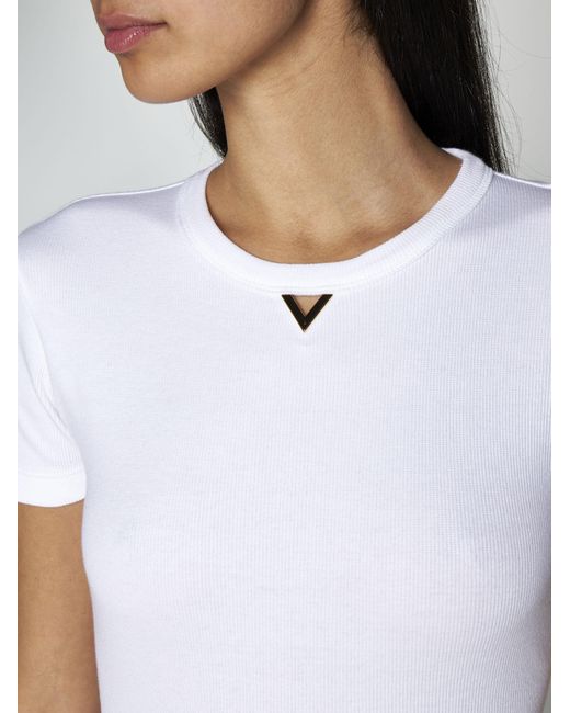 Valentino White Cotton T-shirt