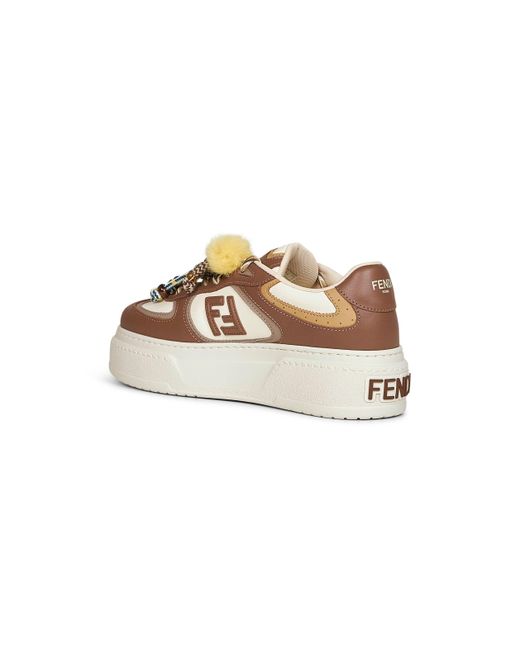 Sneakers Platform Match Marroni di Fendi in Multicolor