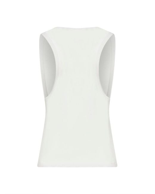 Co. White Slub Jersey Loose Tank Top