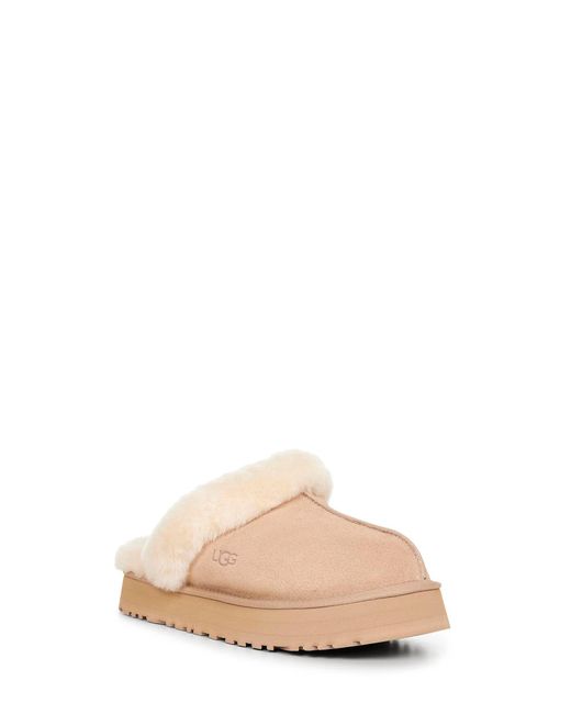 Ugg Natural Disquette Suede Slippers