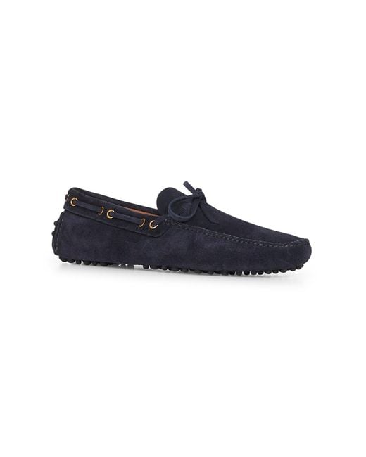 Car Shoe Blue The Original Suede Driving Shoes for men
