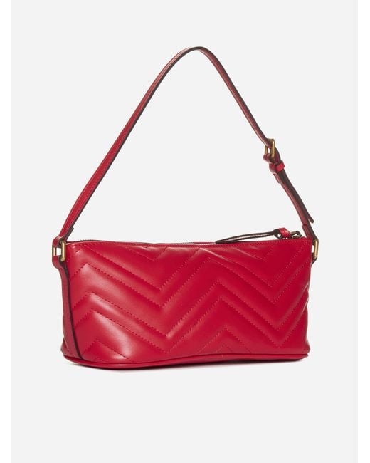 Gucci Red GG Marmont Quilted Leather Bag