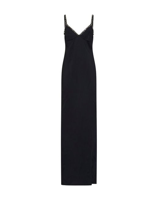 Stella McCartney Black Stretch Viscose Embellished Evening Dress