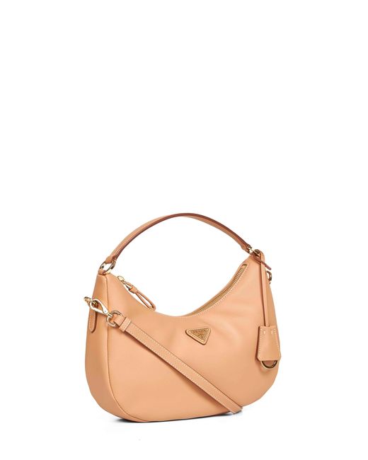 Prada Pink Natural Hobo Shoulder Bag