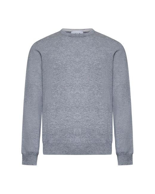 D 40 Blue Cashmere Crewneck Sweater for men
