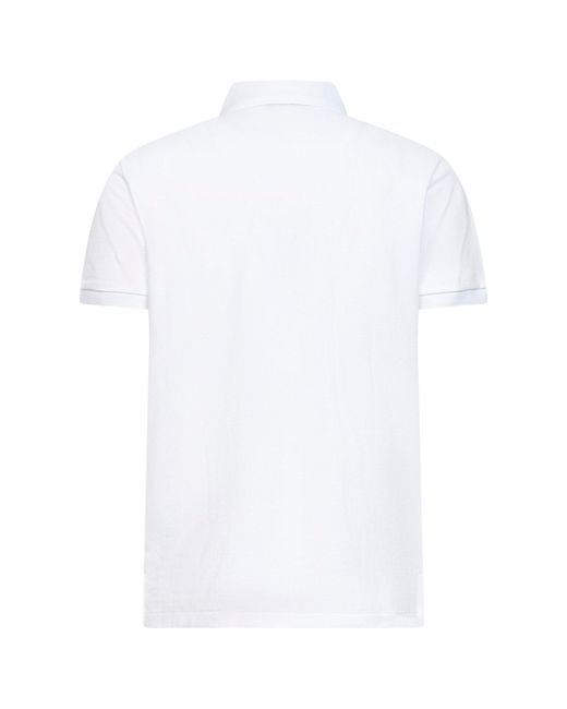 Polo Ralph Lauren White Piqué Custom Slim-Fit Polo Bear Polo Shirt for men