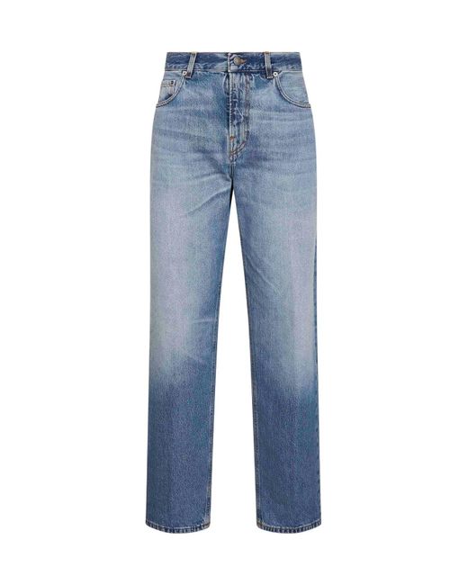 Haikure Blue Light Cotton Denim Bonnie Dive Jeans