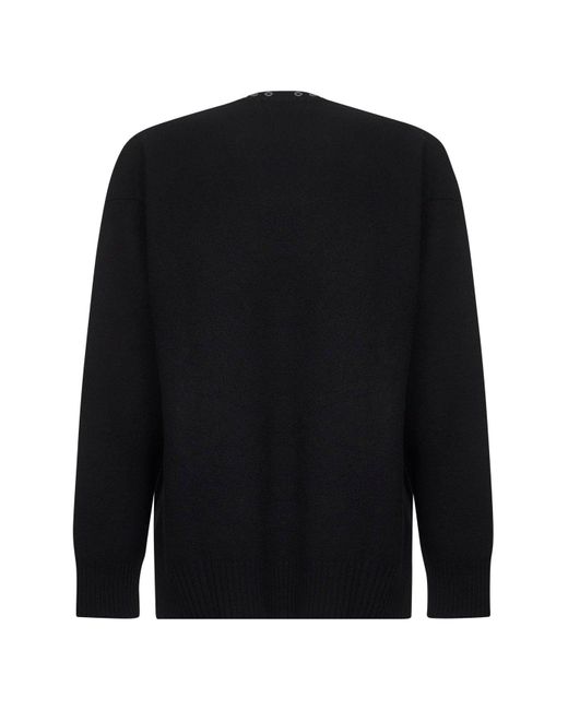 Jil Sander Black Lightweight Wool Crewneck Sweater for men