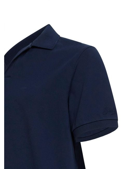 Mc2 Saint Barth Blue Polo Shirt Charles for men