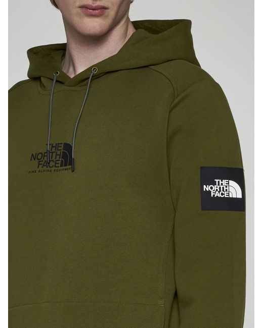 The North Face Green Fine Alpine Cotton Hoodie for men