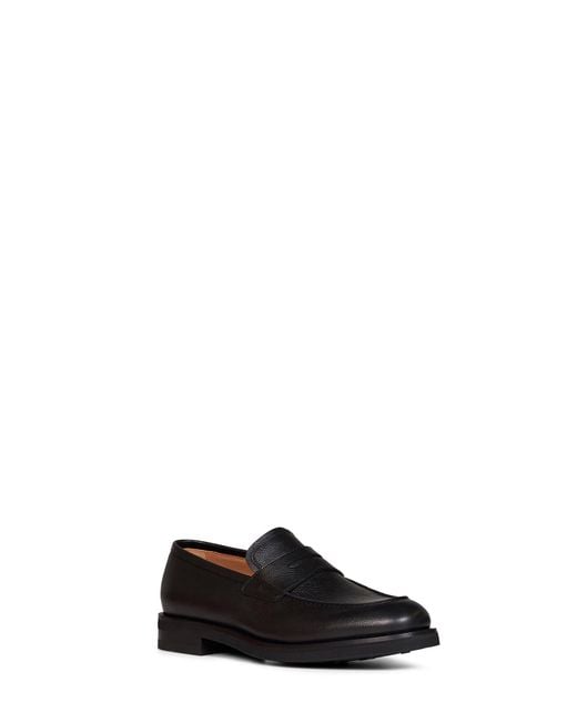 Ferragamo White Hammered Leather Stefano Penny Loafer for men