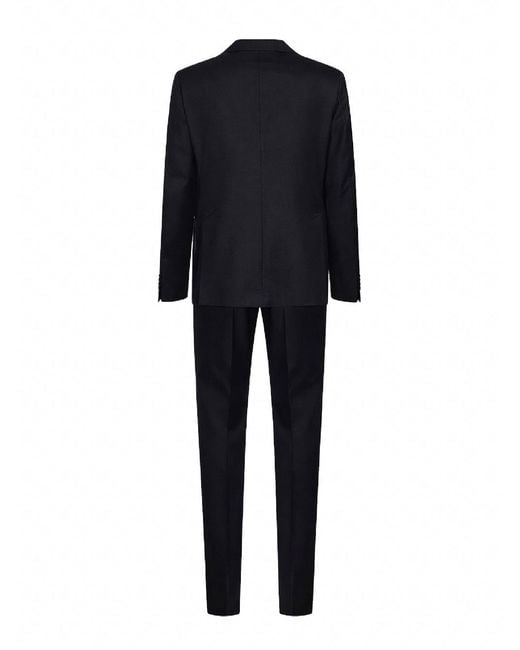 Tagliatore Black Suit Vesuvio Virgin Wool for men