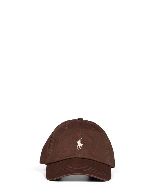 Polo Ralph Lauren Brown Cooper Cotton Chino Pony Embroidered Baseball Cap