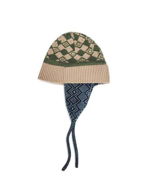 Berretto Con Paraorecchie di Dries Van Noten in Green da Uomo