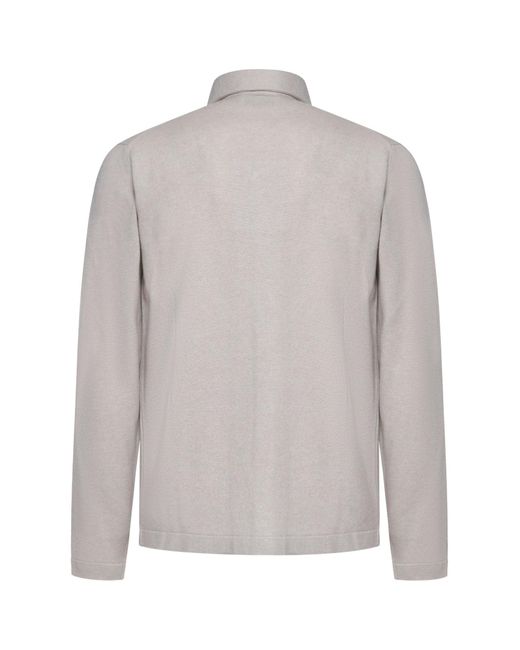 D 40 Gray Cashmere Shirt Jacket for men