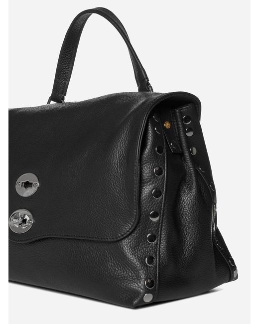 Zanellato Black Postina M Daily Leather Bag