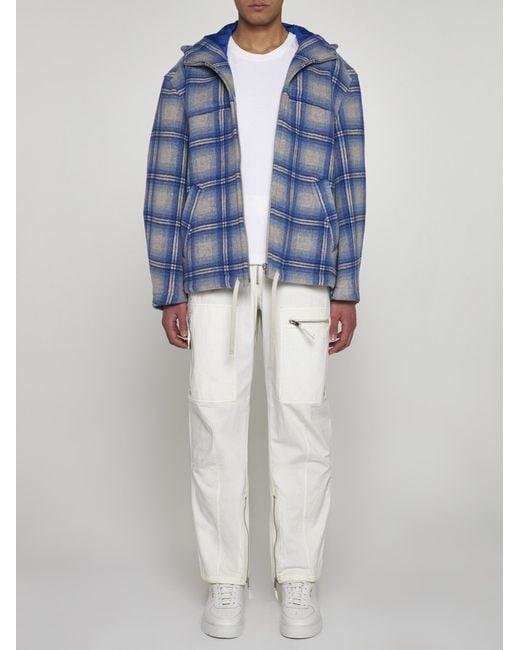 Isabel Marant Blue Kurt Check Wool-blend Jacket for men