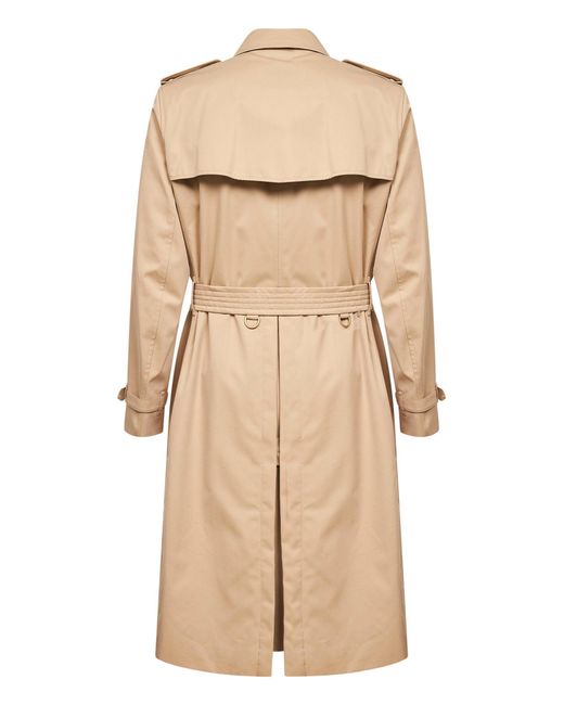 Burberry Natural Honey Heritage Kensington Long Trench Coat for men