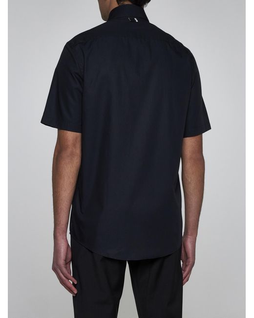 Low Brand Black Cotton Shirt for men