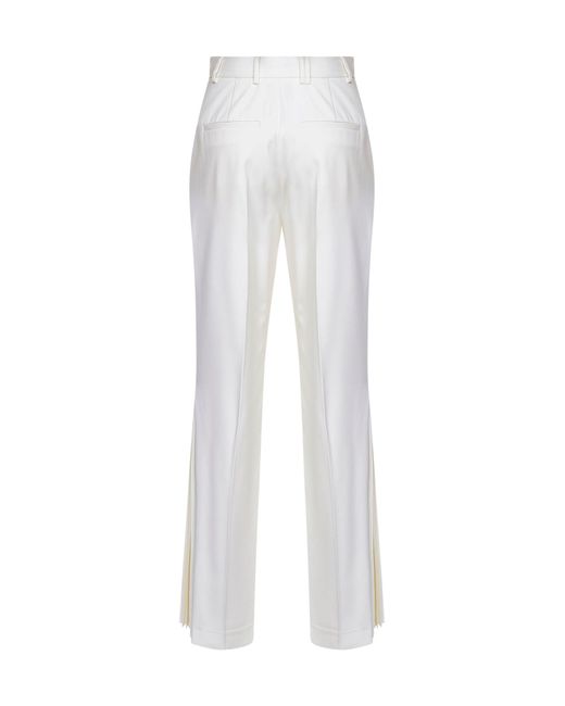 GIUSEPPE DI MORABITO White Virgin Wool Flared Trousers