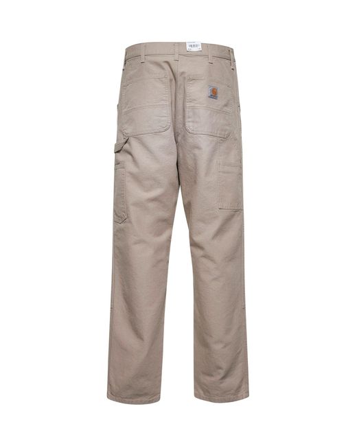 Carhartt Gray Dearborn Canvas Double Knee Pants for men