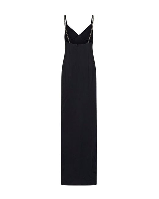 Stella McCartney Black Stretch Viscose Embellished Evening Dress