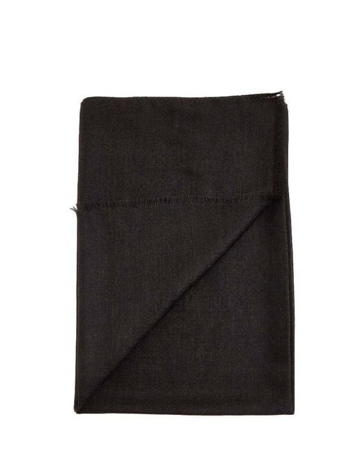 D 40 Black Wool Scarf for men