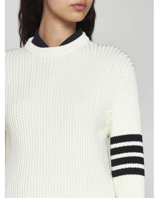 Thom Browne White Sweaters