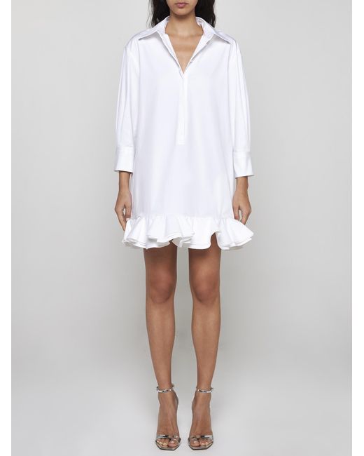 Blanca Vita White Acaly Cotton Shirt Dress