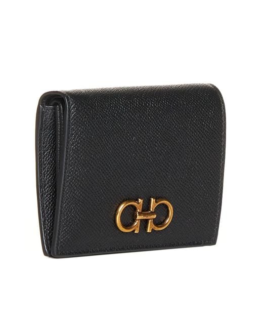 Ferragamo Gray Compact Wallet 'Gancini'