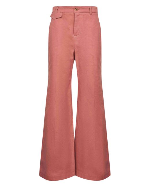 Pantaloni Svasati di Chloé in Red