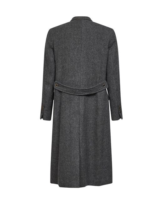 Uma Wang Gray Virgin Wool Riccardo Double-Breasted Coat for men