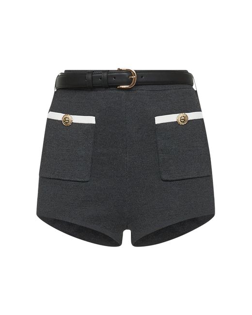 Micro Shorts di Self-Portrait in Black