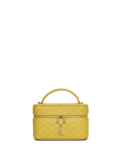 Saint Laurent Yellow Vanity Gaby Bag With Shoulder Strap