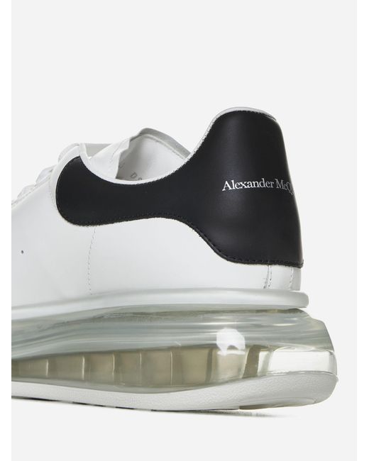 Alexander McQueen White Oversize Leather Sneakers for men