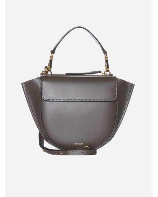 Wandler Gray Hortensia Leather Mini Bag