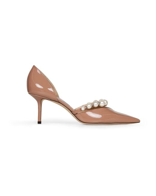 Jimmy Choo Multicolor Nude Patent Leather Aurelie 65 Pumps