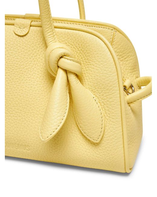 Borsa A Mano Il Piccolo Turismo Gialla di Jacquemus in Metallic