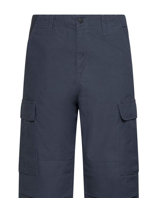 Carhartt Blue Ripstop Regular Cargo Pant Trousers for men