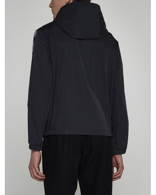 Moncler Black Moyse Nylon Hooded Jacket for men