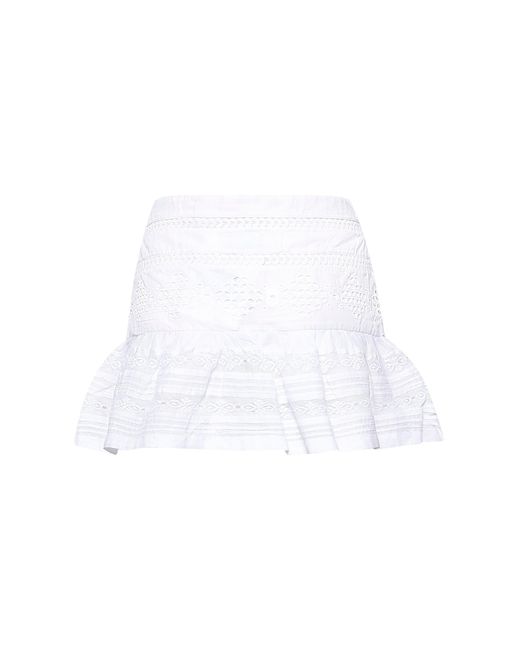 Isabel Marant White Cotton Voile Darine Skorts
