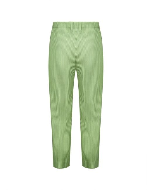 Homme Plissé Issey Miyake Green Quartz Tailored Pleats 1 Trousers for men