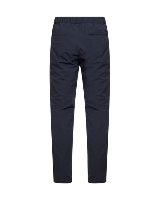 Herno Blue Maestro Nylon Trousers for men
