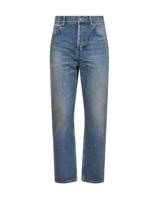 Saint Laurent Blue Medium Denim 90S Ankle-Length Jeans