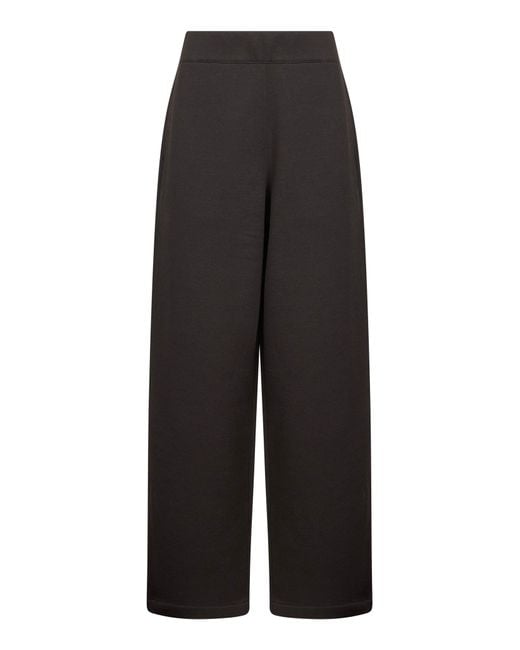 Lemaire Black Cotton Fleece Relaxed Large Trousers