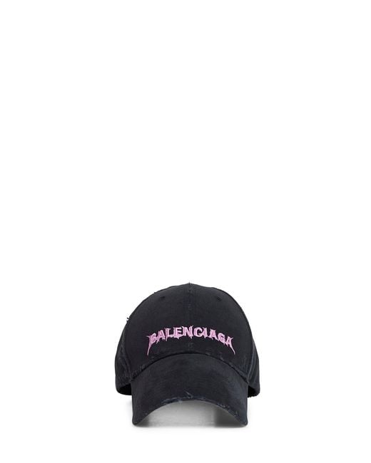 Balenciaga Black Cotton Drill Diy Back Cap for men