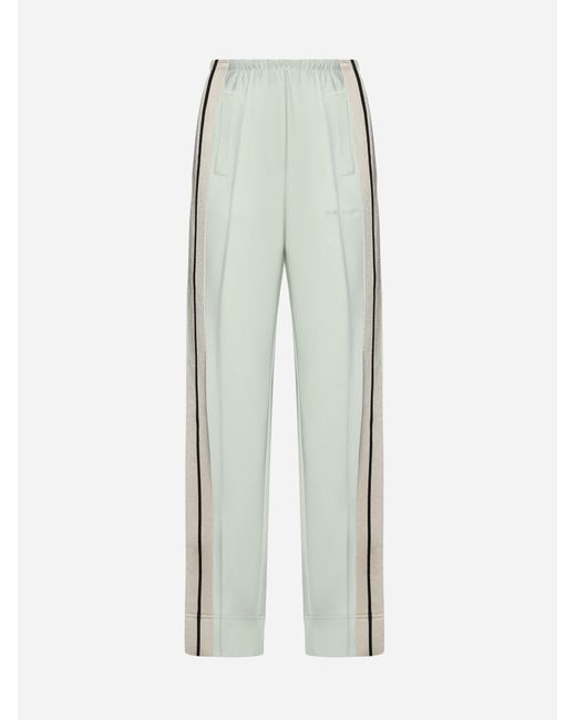 Palm Angels White Track Loose-fit Sweatpants