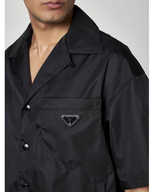 Prada Black Re-nylon Shirt for men
