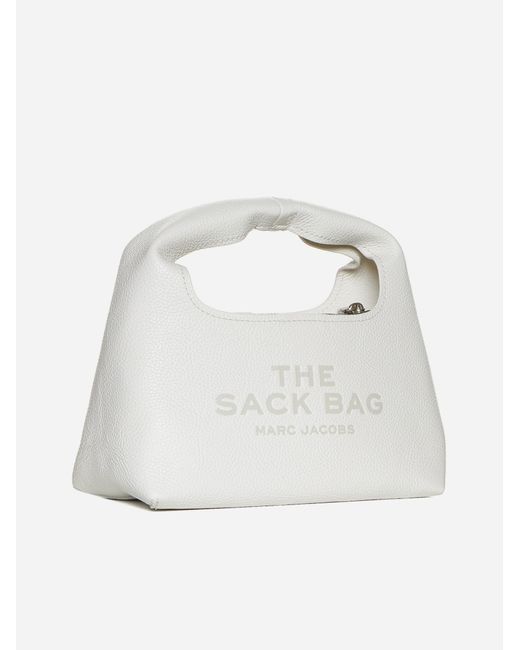 Marc Jacobs White The Mini Sack Leather Bag